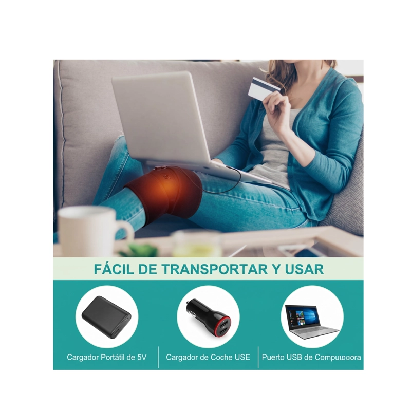 RODILLERA TE RMICA ELE CTRICA CON COMPRESION Y SOPORTE AJUSTABLE - ALIVIO DE DOLOR ARTICULAR - 5
