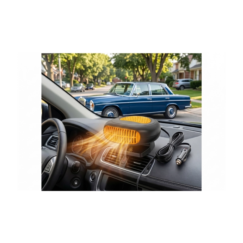 CALEFACTOR PARA AUTOS 12V 200W VENTILADOR AUTO - AMARILLO - 2