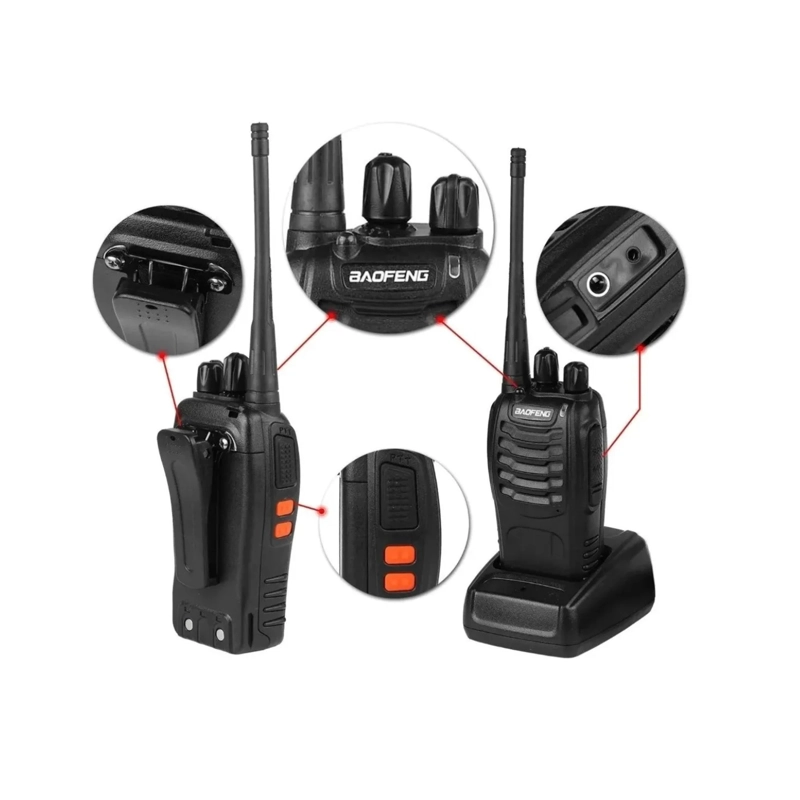 PACK X2 RADIO TRANSMISOR BAOFENG 6KM BF-888S - 2