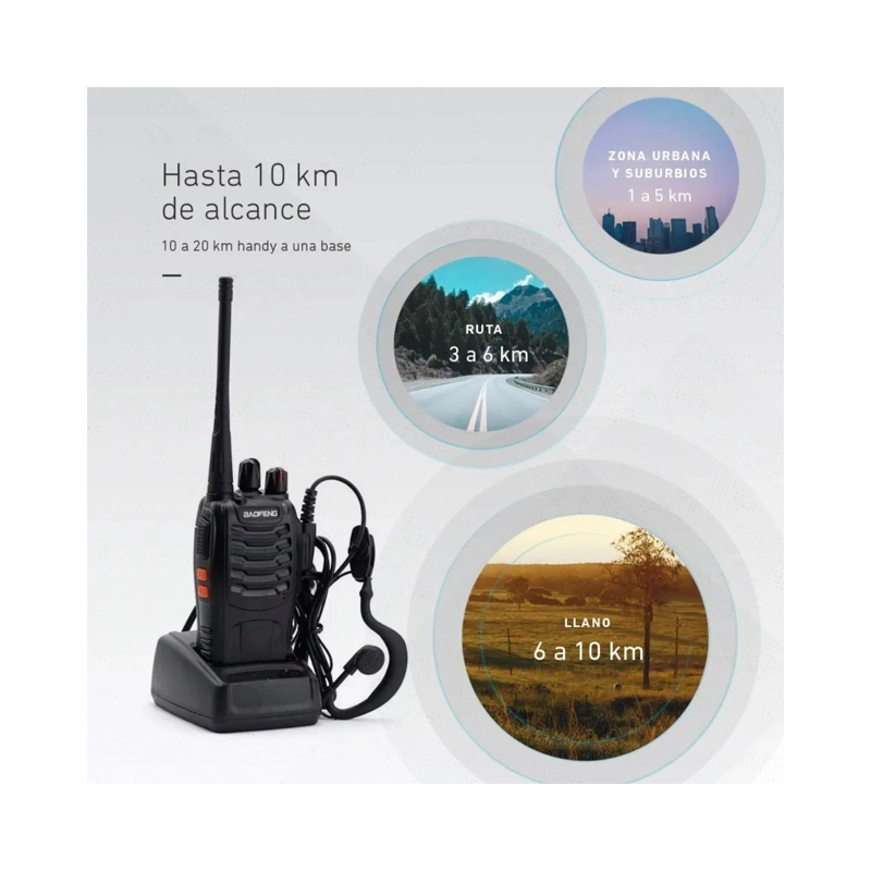 PACK X2 RADIO TRANSMISOR BAOFENG 6KM BF-888S - 3