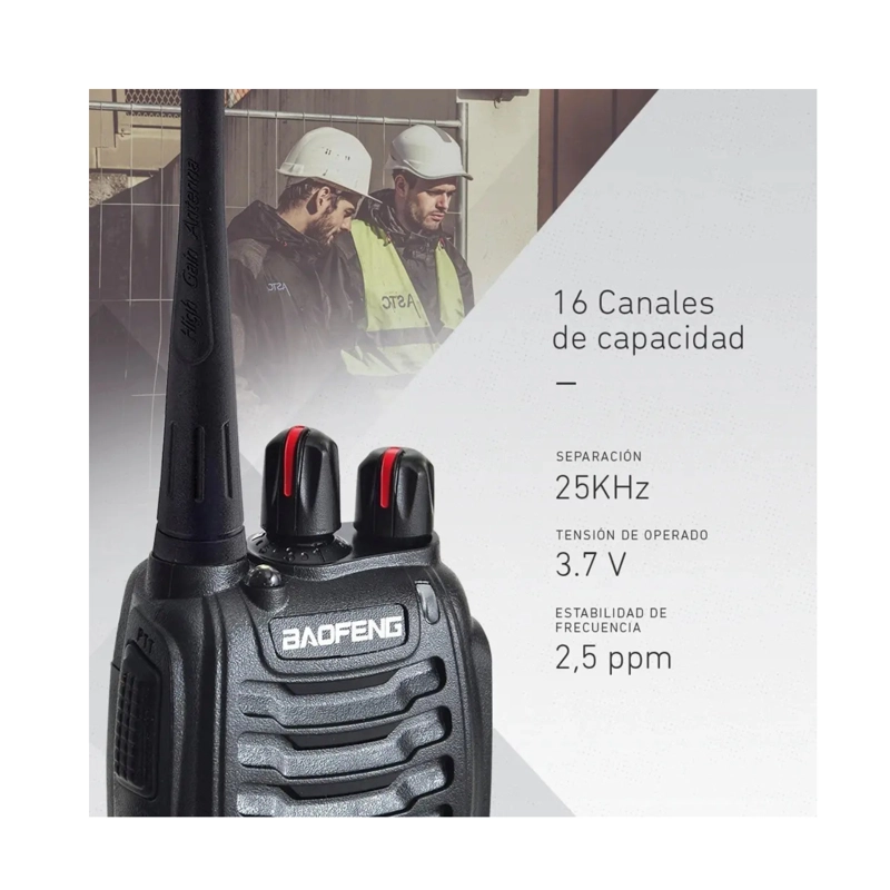 PACK X2 RADIO TRANSMISOR BAOFENG 6KM BF-888S - 4