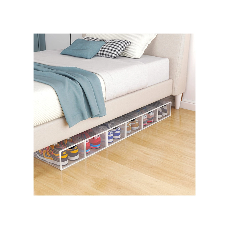 PACK 6 MUEBLE ORGANIZADOR ZAPATOS TAPA RIGIDA VISOR CAJONES - 4