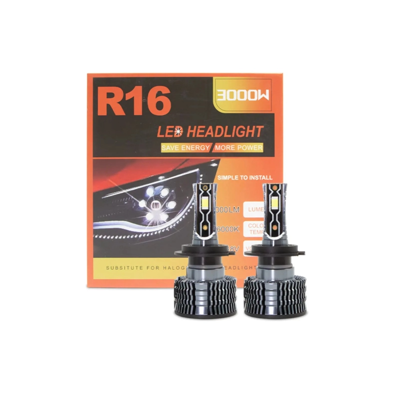 PACK LUCES TURBO LED R16 3000W 30.000 LUMENES AUTOS CAMION H4 - 1