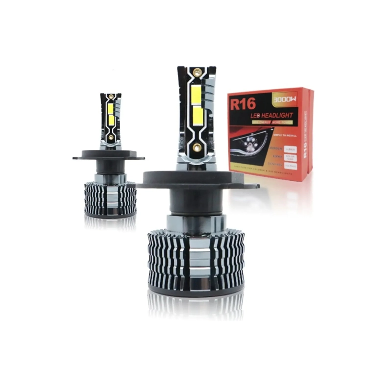 PACK LUCES TURBO LED R16 3000W 30.000 LUMENES AUTOS CAMION H4 - 2