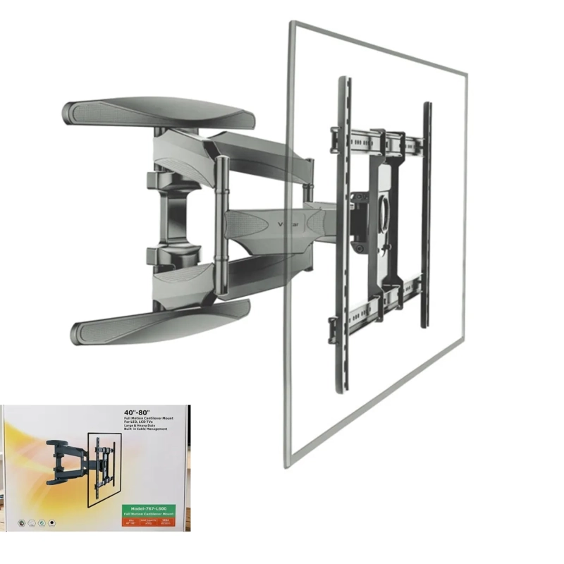SOPORTE DE TV ARTICULADO PREMIUM - MOVIMIENTO COMPLETO DE 40' A 80' PULGADAS - CARGA MAXIMA 45.5 KG - 1