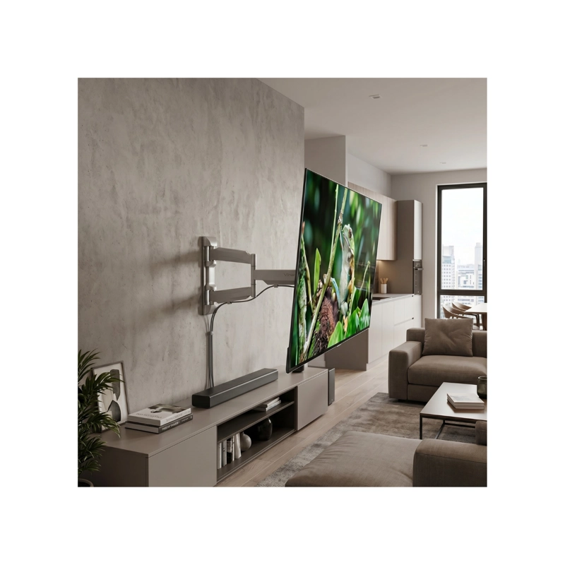 SOPORTE DE TV ARTICULADO PREMIUM - MOVIMIENTO COMPLETO DE 40' A 80' PULGADAS - CARGA MAXIMA 45.5 KG - 5