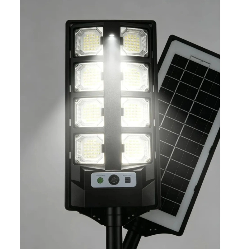 FOCO SOLAR LED 800W CBK BK260-8 - ALTA LUMINOSIDAD + CONTROL REMOTO - RESISTENTE AL AGUA - 2