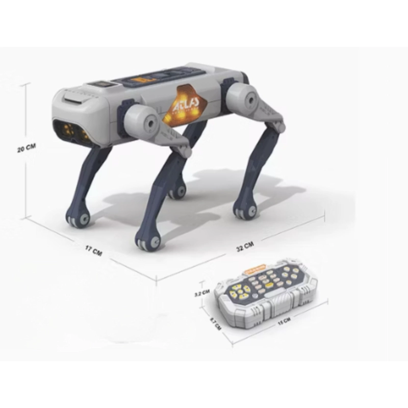 PERRO ROBOT INTELIGENTE ATLAS - CONTROL POR APP Y VOZ - ROBOTICO CON IA Y CONTROL REMOTO 2.4G - 3