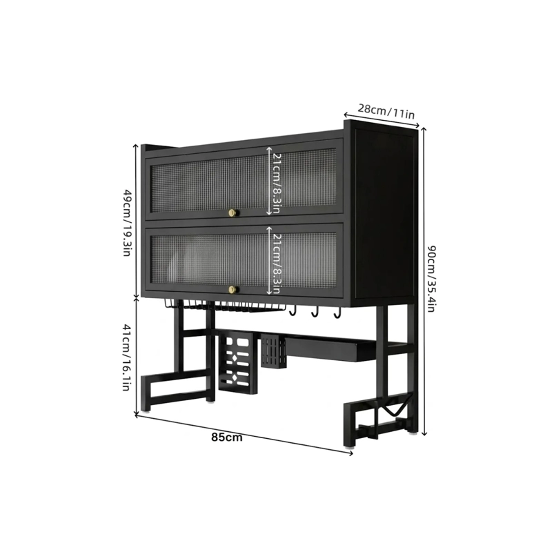 ESCURRIDOR SECADOR DE LOZA CON CAJONES 3 NIVELES ORGANIZADOR 85CM - 7