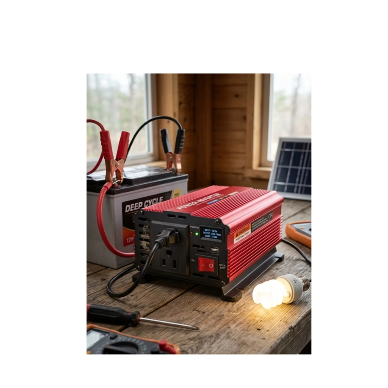 INVERSOR DE CORRIENTE 500W 12V A 220 TRANSFORMADOR AUTO CAMIONETA PUERTO USB + ENCHUFE UNIVERSAL - 2