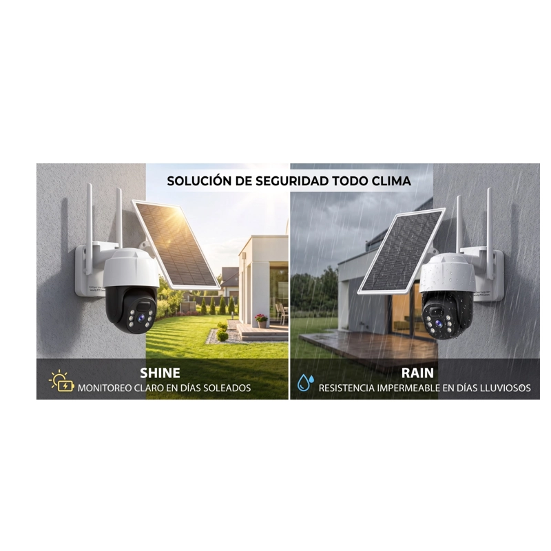 CAMARA DE SEGURIDAD PTZ SOLAR EXTERIOR ROBOTIZADA WIFI FULL HD APP V380 PRO - 5