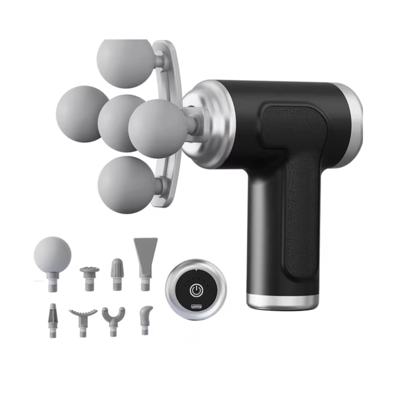 PISTOLA DE MASAJE MUSCULAR FASCIAL DH-780 - 6 VELOCIDADES + 10 CABEZALES INTERCAMBIABLES - 1