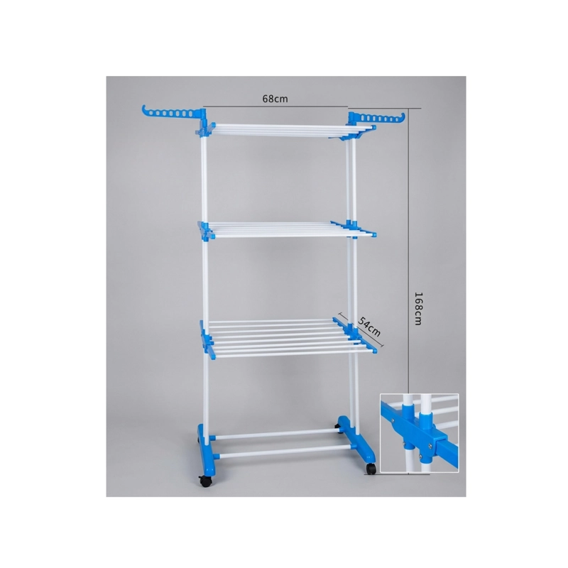 TENDEDERO DE ROPA VERTICAL 3 NIVELES REFORZADO - SOPORTA 40KG - 6