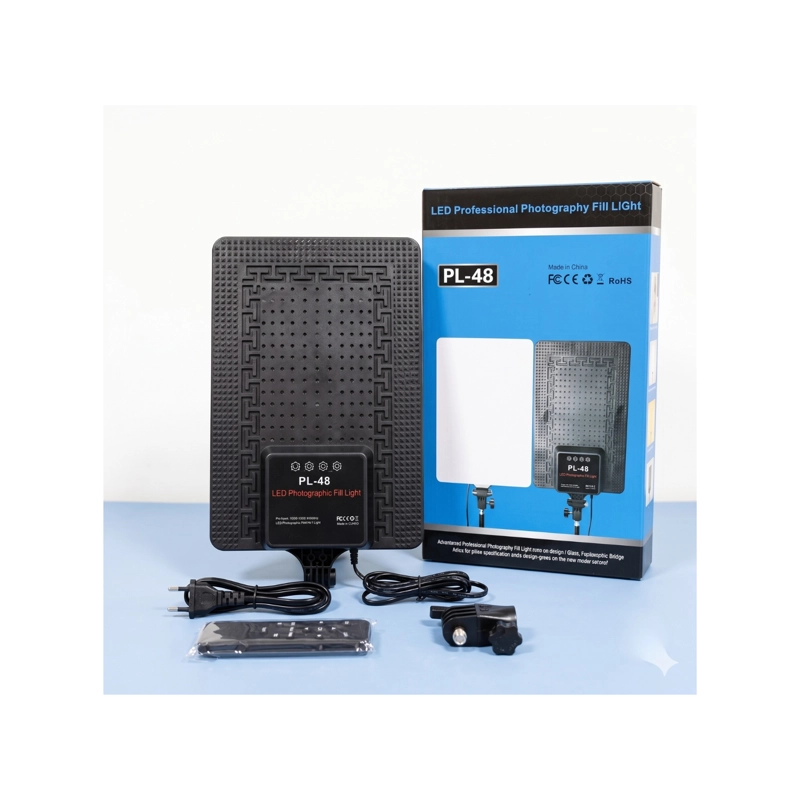 PANEL DE ILUMINACION LED PROFESIONAL PL-48 CON CONTROL REMOTO Y TEMPERATURA REGULABLE - 2