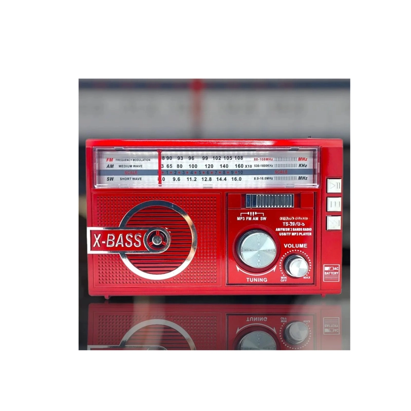RADIO PORTATIL WAXIBA XB-397U-S AMFMSW USB SOLAR RECARGABLE ROJA - 7