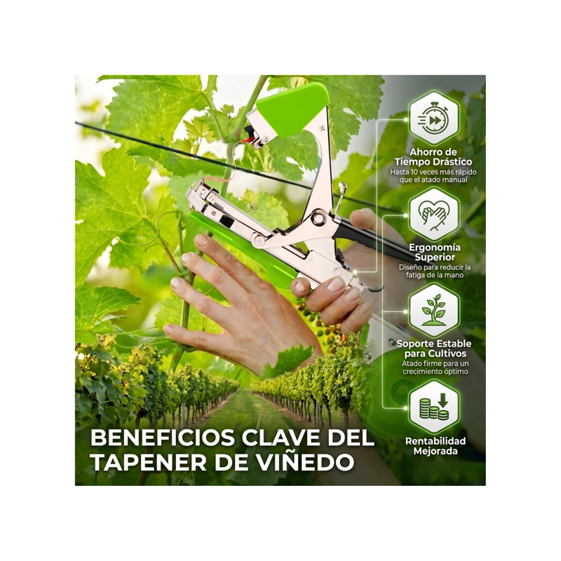 MAQUINA ATADORA DE PLANTAS AGRICOLA AMARGRADORA ENTUTORAR JARDIN - 4