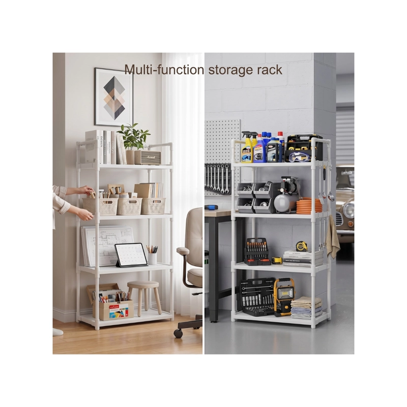 RACK ESTANTE 4 NIVELES MULTIUSO HOGAR BLANCO - 3
