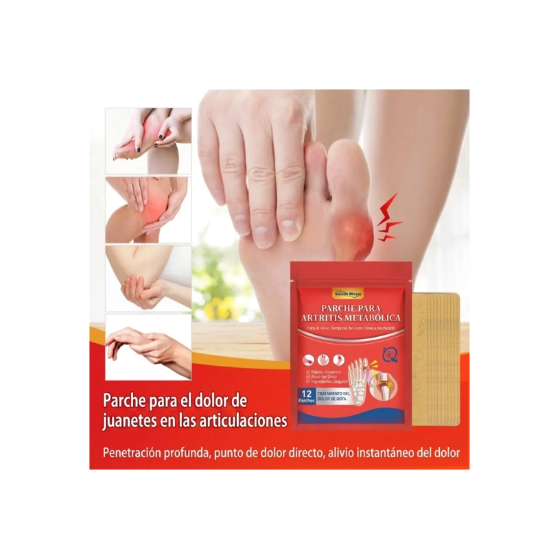 PARCHE PARA ARTRITIS METABOLICA Y DOLOR DE JUANETES - 12 UNIDADES - 1
