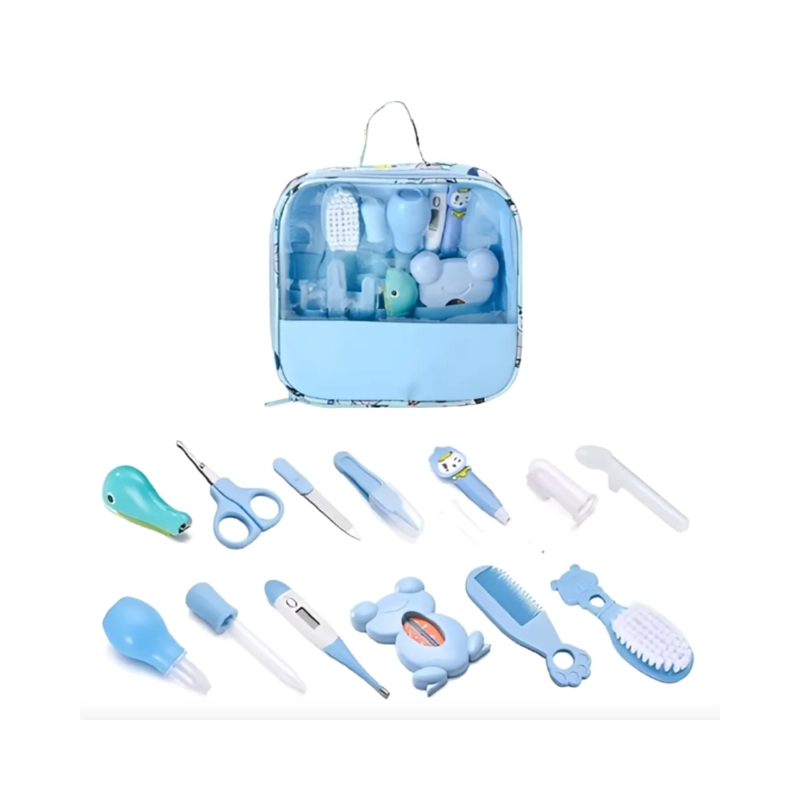 KIT DE CUIDADO E HIGIENE PARA BEBE S RECIE N NACIDOS 13 PIEZAS - AZUL - 2