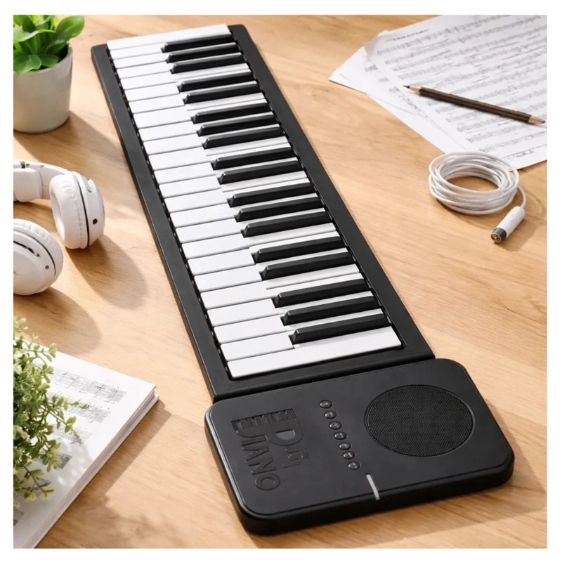 TECLADO MUSICAL PIANO FLEXIBLE ELECTRONICO ENROLLABLE - 2