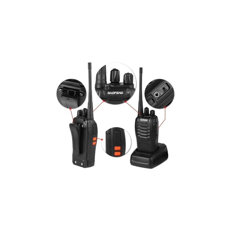 PACK 2 RADIOS WALKIE TALKIE BAOFENG PORTATILES - COMUNICACIONES DE LARGO ALCANCE - 2