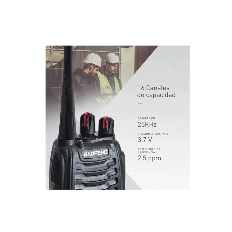 PACK 2 RADIOS WALKIE TALKIE BAOFENG PORTATILES - COMUNICACIONES DE LARGO ALCANCE - 3