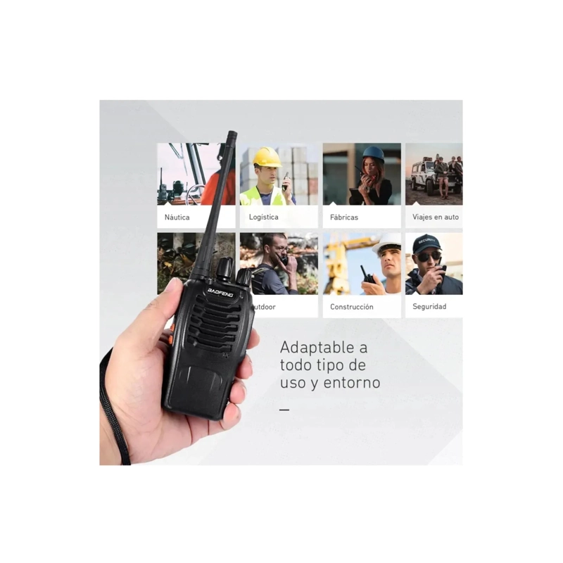 PACK 2 RADIOS WALKIE TALKIE BAOFENG PORTATILES - COMUNICACIONES DE LARGO ALCANCE - 4