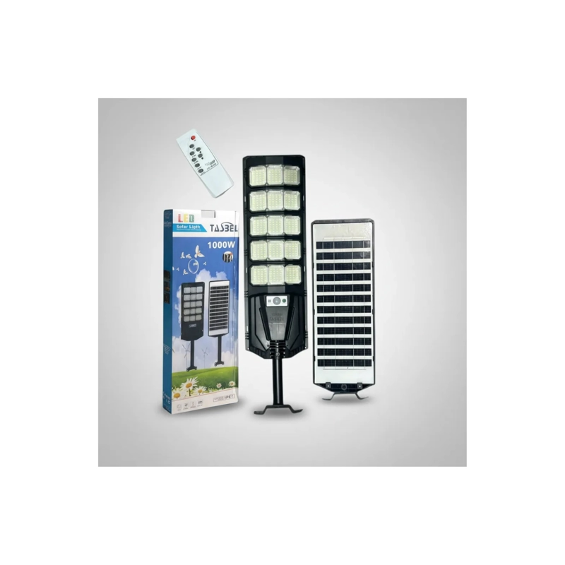 FOCO SOLAR LED 1000W DE ALTA EFICIENCIA + KIT DE INSTALACION - 1