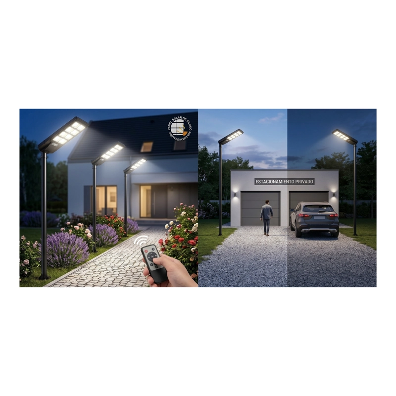 FOCO SOLAR LED 1000W DE ALTA EFICIENCIA + KIT DE INSTALACION - 5