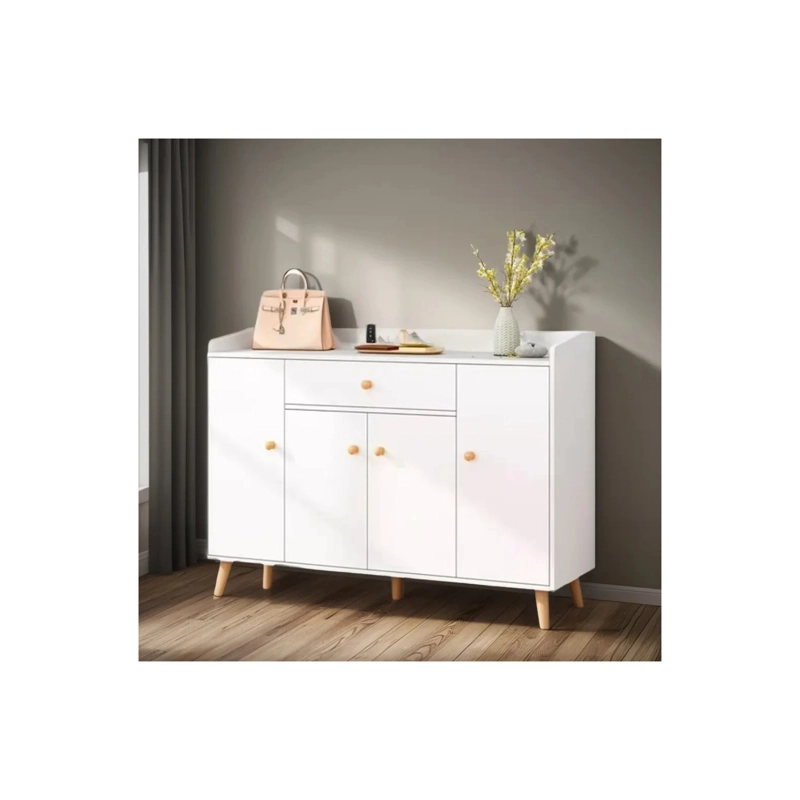 ZAPATERO ORGANIZADOR 120CMX30X84CM DE MADERA 4 PUERTAS COLOR BLANCO - 2