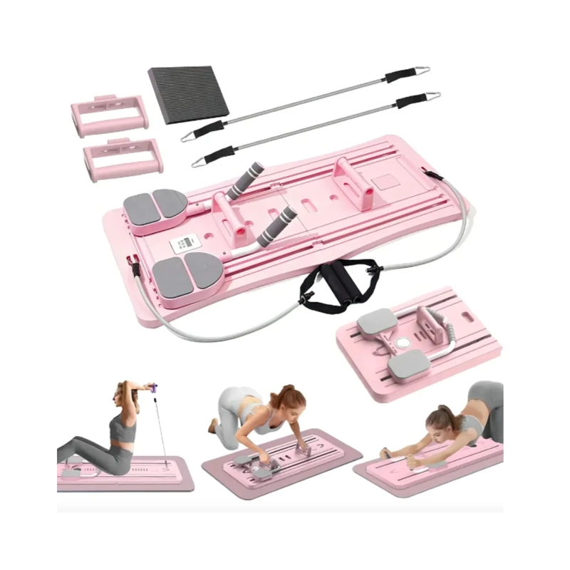 TABLA DE PILATES SET DE PILATES REFORMER MULTIUSOS COLOR ROSADO - 2