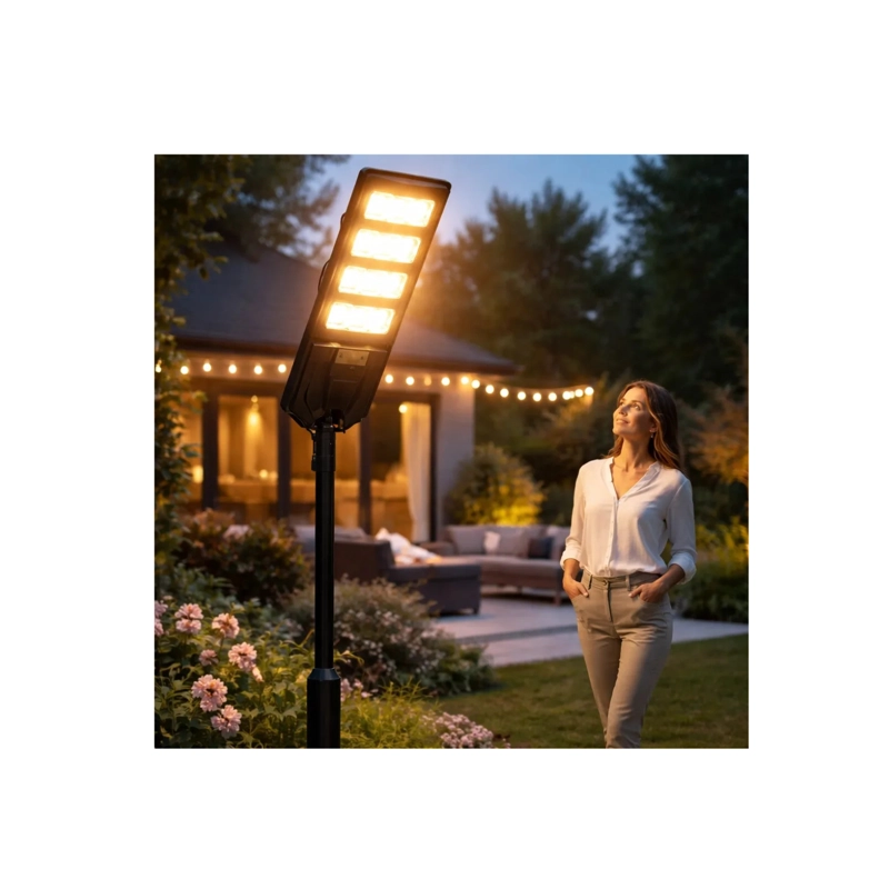 FOCO SOLAR LED ALUMBRADO PUBLICO EXTERIOR 1200W CON SENSOR Y CONTROL - 2
