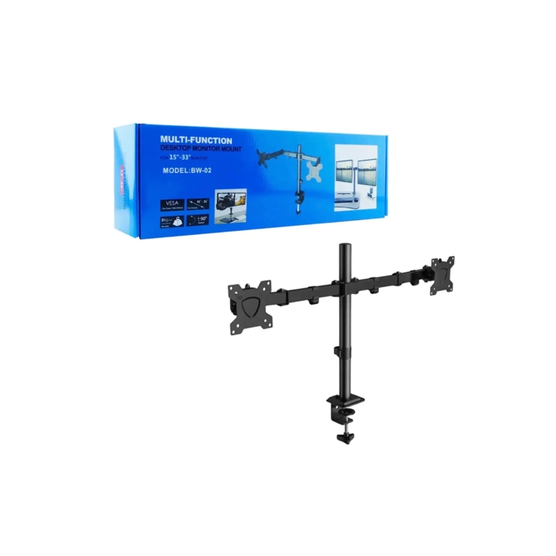 SOPORTE DE ESCRITORIO PARA DOBLE MONITOR 15 A 33 PULGADAS BW-02 - 7