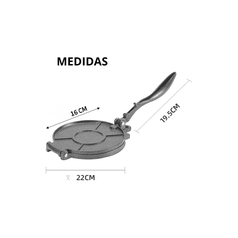 PRENSA MANUAL PARA TORTILLAS-TACOS-PATACONES DE 16CM - 5