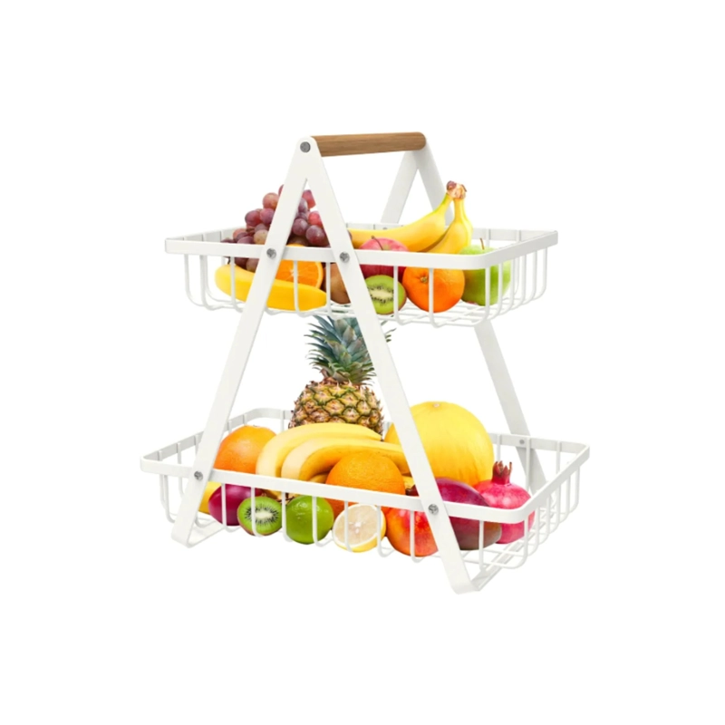 CESTA ORGANIZADORA DE FRUTAS Y VERDURAS MULTIUSO - BLANCO - 1