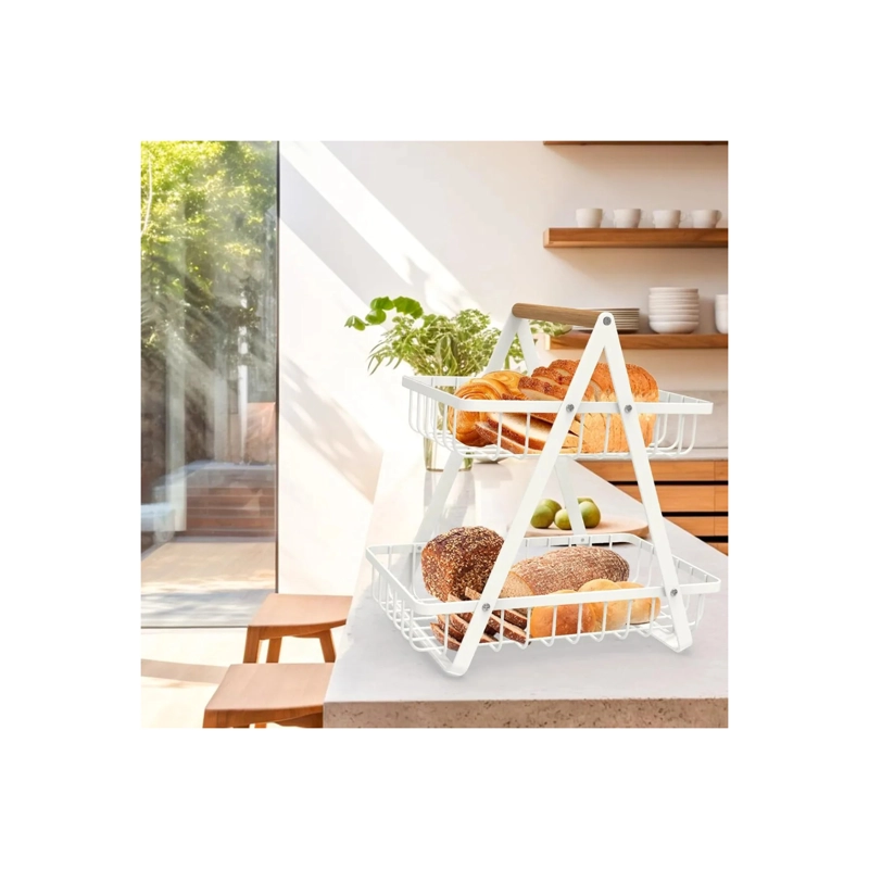 CESTA ORGANIZADORA DE FRUTAS Y VERDURAS MULTIUSO - BLANCO - 2