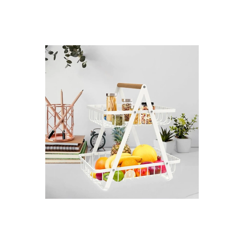 CESTA ORGANIZADORA DE FRUTAS Y VERDURAS MULTIUSO - BLANCO - 3