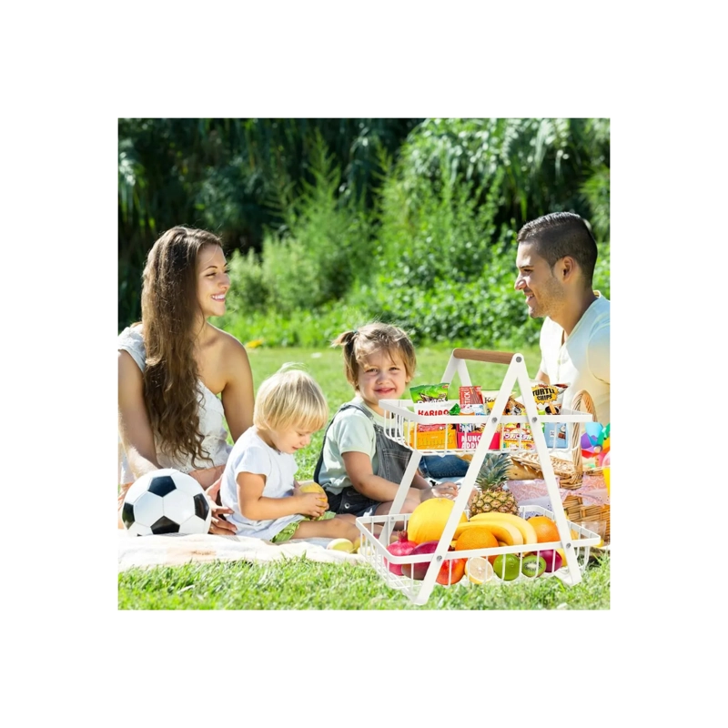 CESTA ORGANIZADORA DE FRUTAS Y VERDURAS MULTIUSO - BLANCO - 4