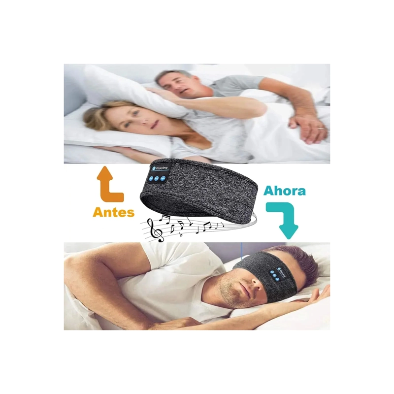 ANTIFAZ AJUSTABLE PARA DORMIR CUBRE OJOS BLUETOOTH MUSICA - 4