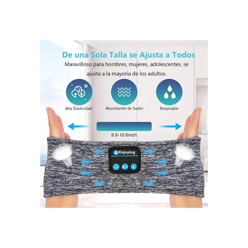 ANTIFAZ AJUSTABLE PARA DORMIR CUBRE OJOS BLUETOOTH MUSICA - 5