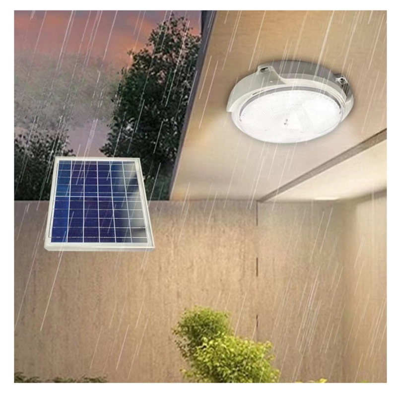 FOCO SOLAR LED SUBURBANO REDONDO 800W IP67 CON PANEL SOLAR - 2