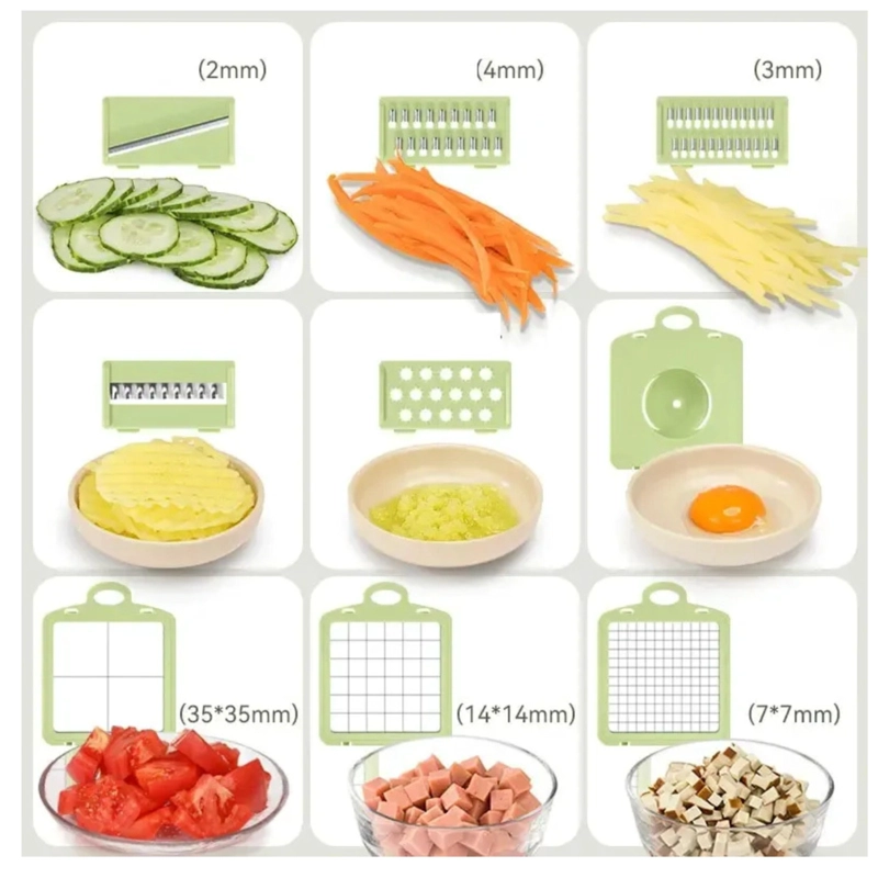 CORTADOR DE VERDURAS MULTIFUNCIONAL 9 EN 1 PICADOR MANDOLINA - 2