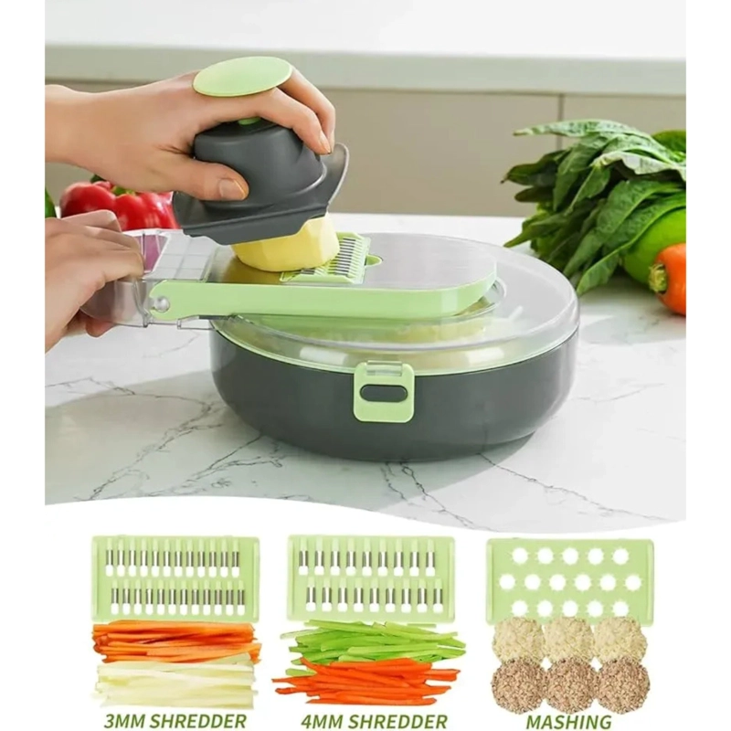 CORTADOR DE VERDURAS MULTIFUNCIONAL 9 EN 1 PICADOR MANDOLINA - 4