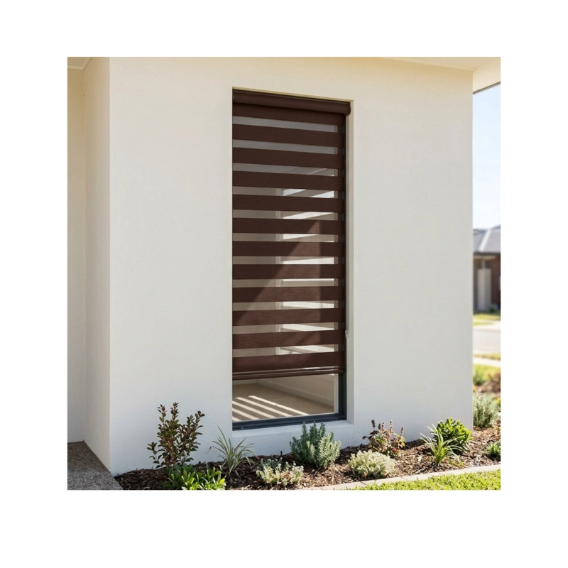 CORTINA ENROLLABLE ZEBRA PREMIUM - 60X200 CM - CAFE - 2