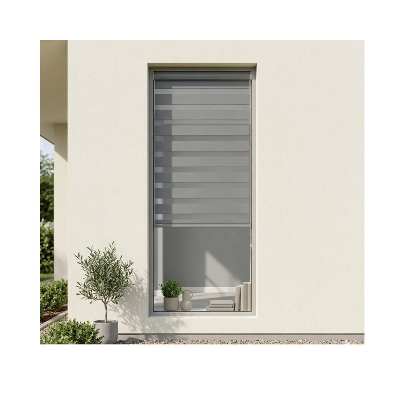 CORTINA ENROLLABLE ZEBRA PREMIUM - 60X200 CM - GRIS - 1