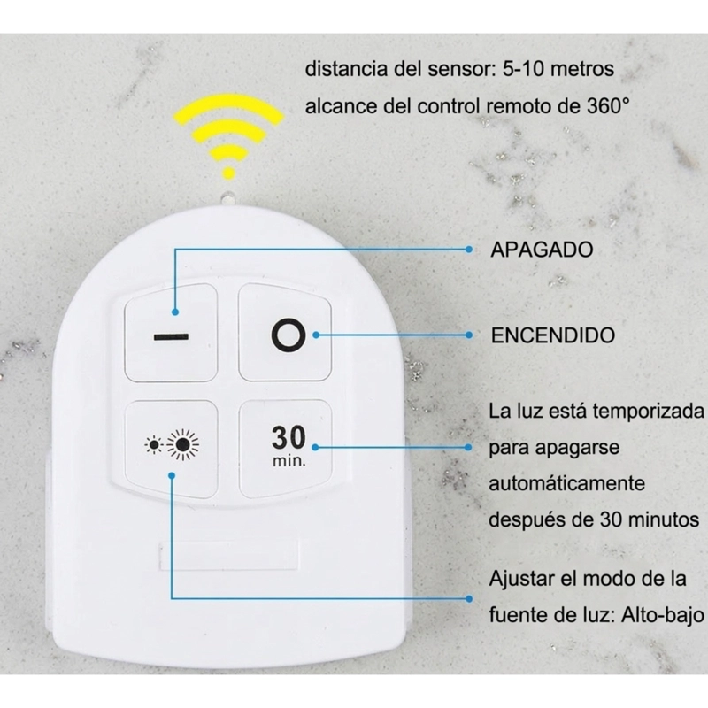 LAMPARA DE PARED LED HEXAGONALES INALAMBRICAS PACKX3 CON CONTROL REMOTO - 3