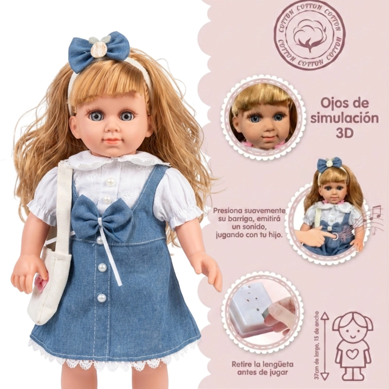 MUÑECA INTERACTIVA CUFAN 37 CM CON SONIDO - 1