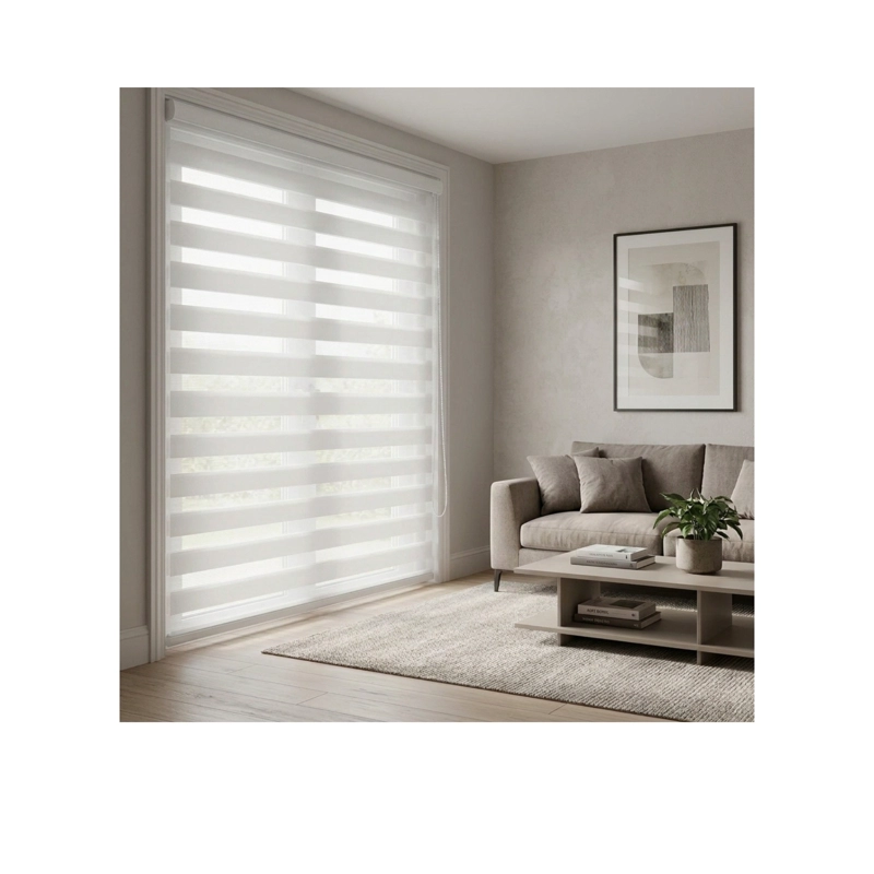 CORTINA ENROLLABLE ZEBRA PREMIUM - 100X200 CM BLANCO - 1