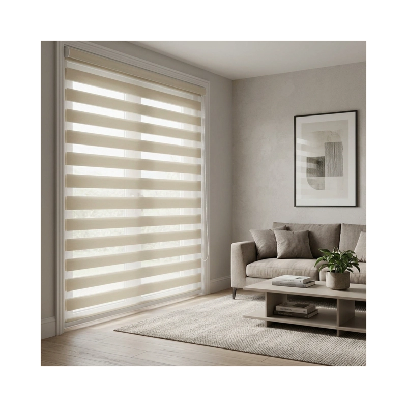 CORTINA ENROLLABLE ZEBRA PREMIUM - 100X200 CM BEIGE - 2