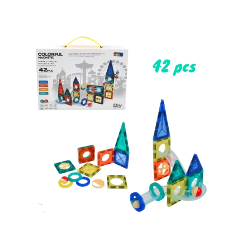 SET DE BLOQUES MAGNE TICOS 42 PIEZAS JUGUETE EDUCATIVO - 2